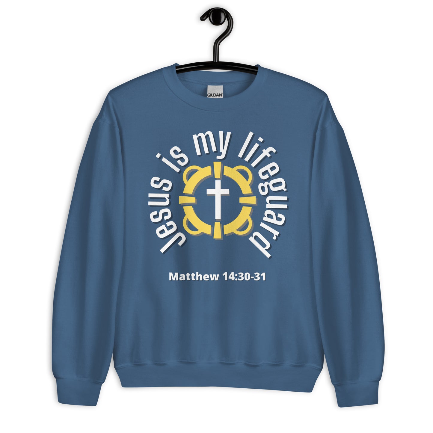 Jesus Is My Lifeguard Sweatshirt (White Print)