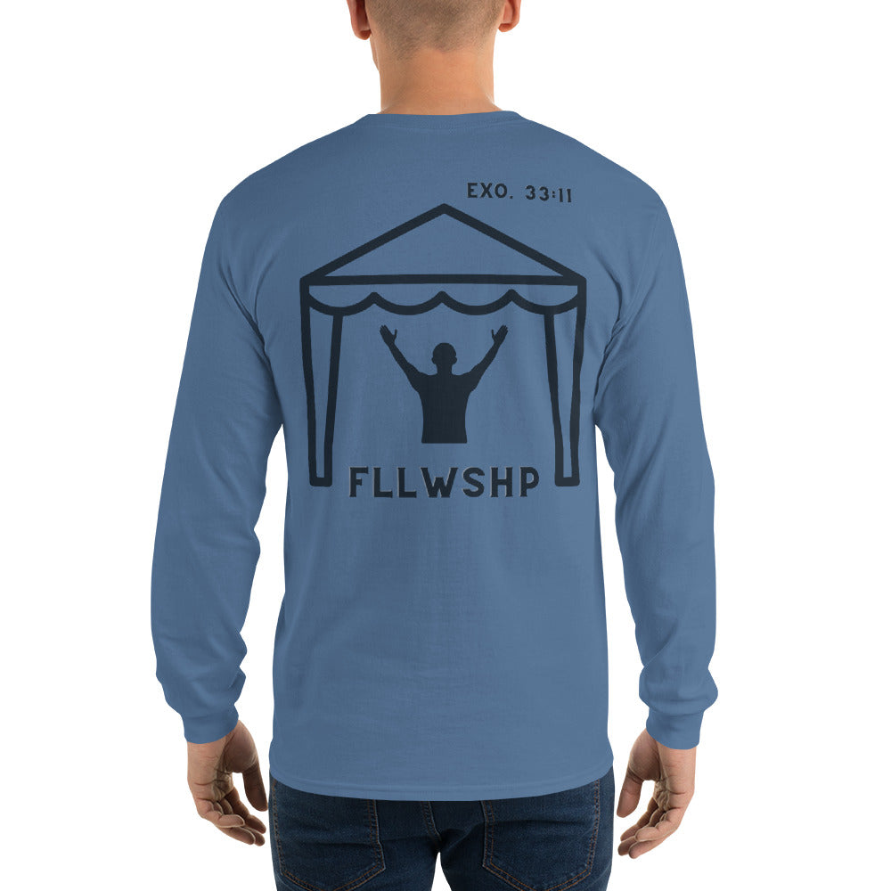 FLLWSHP w/God Long Sleeve Shirt (black print)