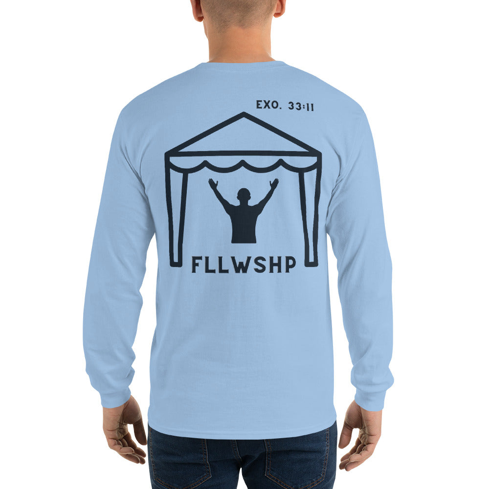 FLLWSHP w/God Long Sleeve Shirt (black print)