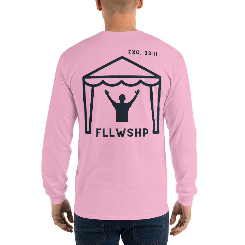 FLLWSHP w/God Long Sleeve Shirt (black print)