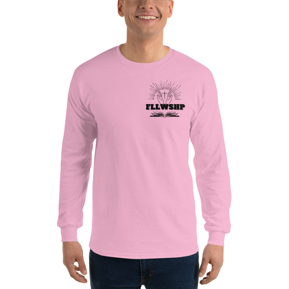 FLLWSHP w/God Long Sleeve Shirt (black print)