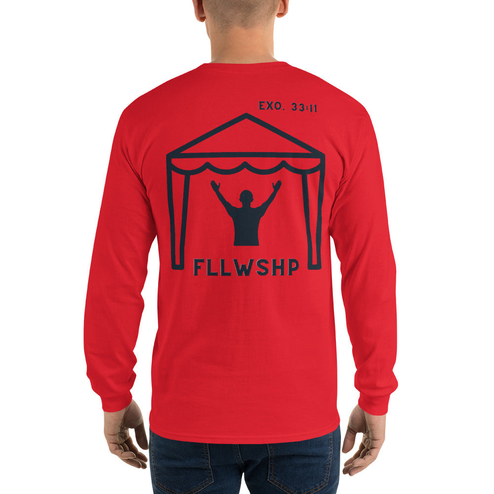 FLLWSHP w/God Long Sleeve Shirt (black print)