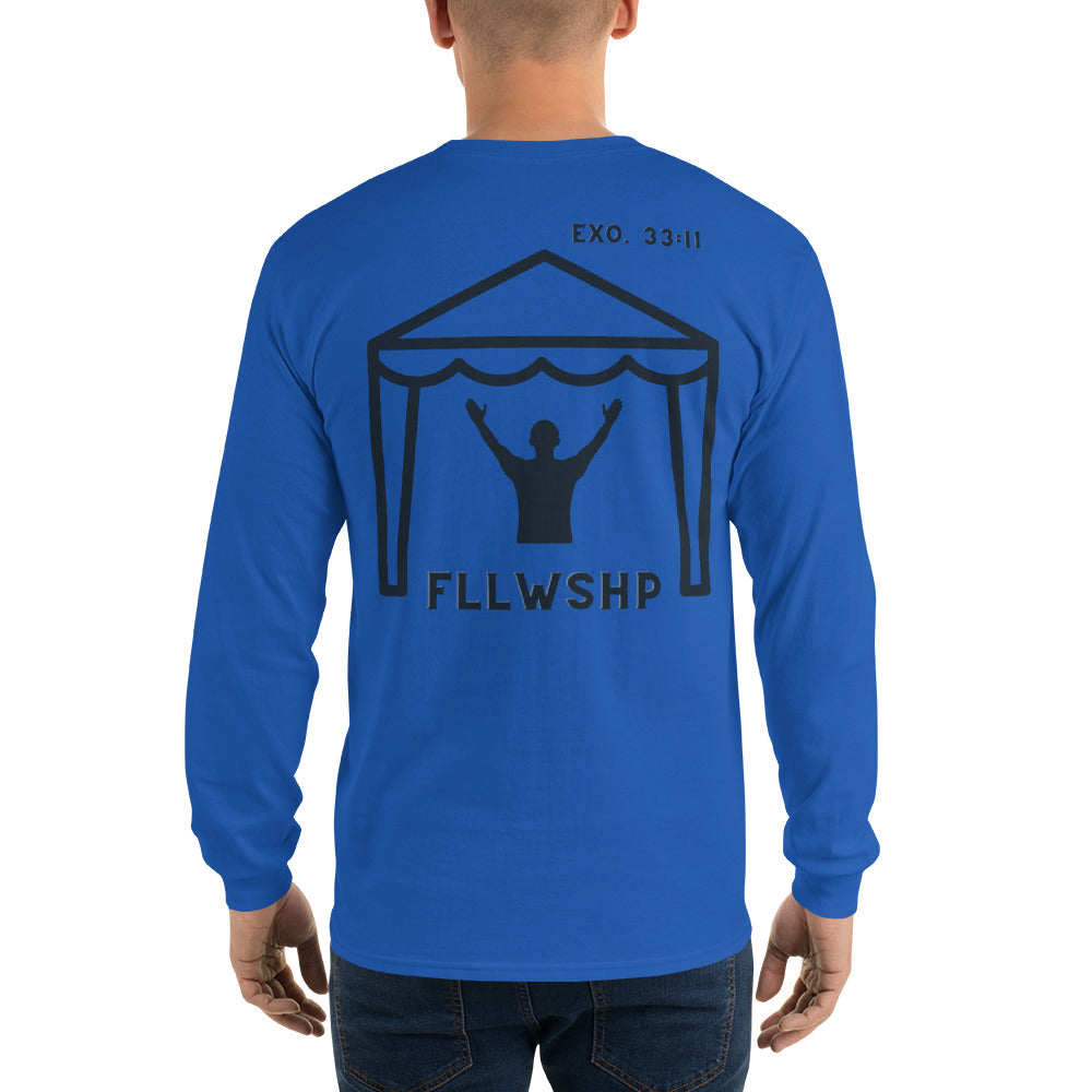 FLLWSHP w/God Long Sleeve Shirt (black print)