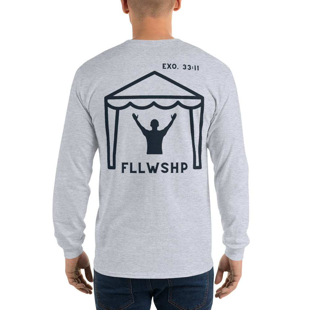 FLLWSHP w/God Long Sleeve Shirt (black print)