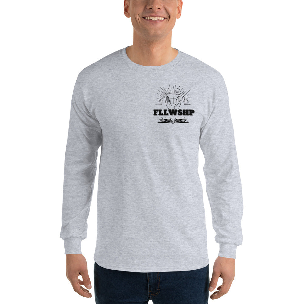 FLLWSHP w/God Long Sleeve Shirt (black print)