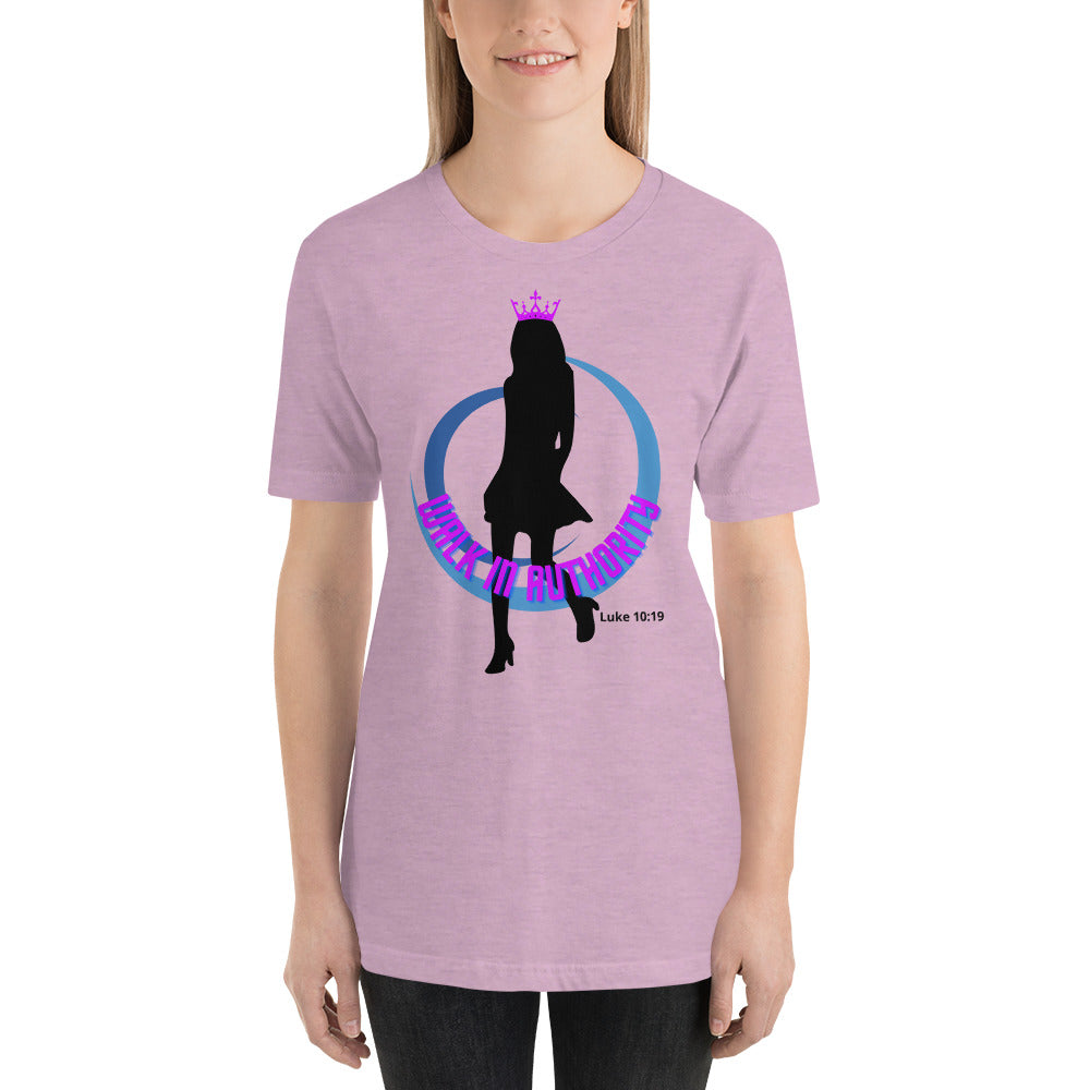 Walk in authority (female figure) t-shirt