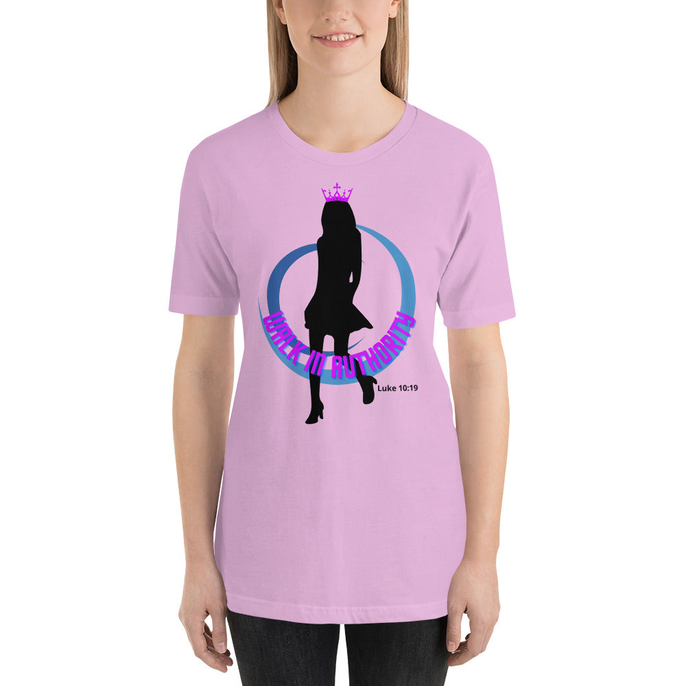 Walk in authority (female figure) t-shirt