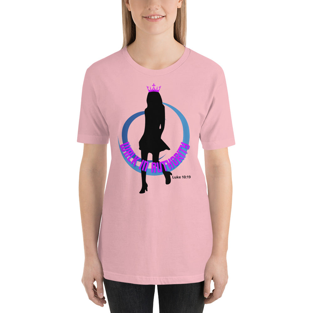 Walk in authority (female figure) t-shirt